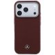 3. Etui Mercedes Leather Semi Wrap Wood Effect MagSafe na iPhone 17 Pro Max - czerwone