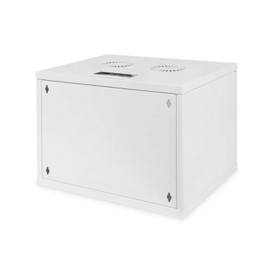 12. Digitus Szafa sieciowa wisząca 19" 7U rack 540x400, drzwi perforacja, szary, niedzielona, niezłożona, 60kg