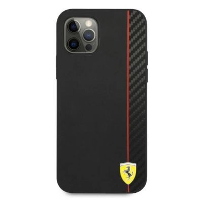3. Etui Ferrari On Track Carbon Stripe na iPhone 12 Pro Max - czarne