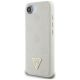2. Etui Guess Grained Hot Stamp Peony Triangle Logo MagSafe na iPhone 16e - beżowe