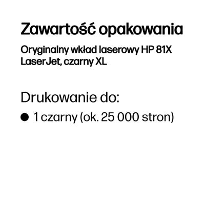 11. HP Oryginalny wkład laserowy 81X LaserJet, czarny XL