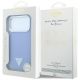 8. Etui Guess Grained Triangle Logo MagSafe na iPhone 18 Pro Max / 17 Pro Max - niebieskie