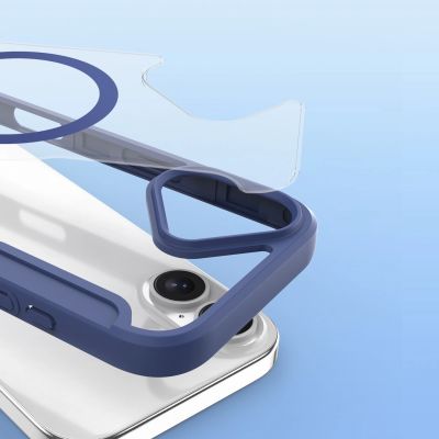 9. Etui Dux Ducis Skin X Pro na iPhone 17 Air z MagSafe i portfelem - niebieskie