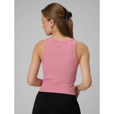 2. Top slim z prążkowanej dzianiny damski 4F 4FRAW25TSLEF310-56S