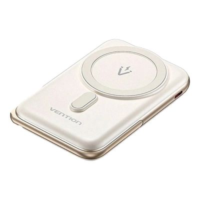 7. Bezprzewodowy magnetyczny powerbank Vention 20W PD 10000 mAh biały