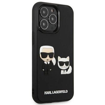 4. Etui Karl Lagerfeld Karl&Choupette Ikonik 3D na iPhone 13 Pro / iPhone 13 - czarne