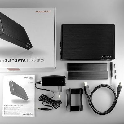 10. AXAGON EE35-XA3 Obudowa zewnętrzna 3.5", USB 3.0, SATA II, Aluminium - czarna