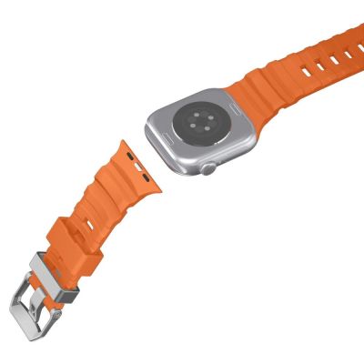10. Pasek Spigen WBS2 na Apple Watch 44 / 45 / 46 / 49 mm - pomarańczowy