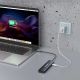 9. Hub USB-C 6 w 1 Wozinsky WHBC10Y4S wielofunkcyjny, aluminiowy, z kablem 15 cm - szary