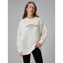 Bluza dresowa oversize bez kaptura damska 4F 4FRSS26TSWSF2993-11S