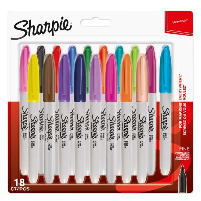 6. Sharpie Fine marker 18 szt. Końcówka cienka Wielobarwny