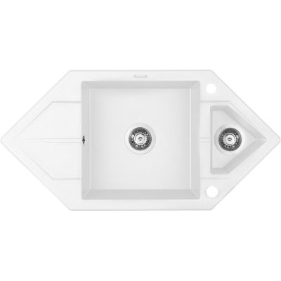 Zlewozmywak granitowy 1.5-komorowy z ociekaczem - Space-Saver ZQP A653 5908212063934
