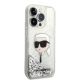 4. Etui Karl Lagerfeld Glitter Karl's Head na iPhone 14 Pro Max - srebrne