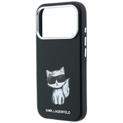 7. Etui Karl Lagerfeld Smooth Choupette Sketch MagSafe do iPhone 18 Pro / 17 Pro / 18 Pro  - czarne
