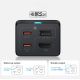 12. Ładowarka sieciowa GaN5 Baseus CCGP110201 67W HUB HDMI 2x USB-C / USB-A / HDMI 4K 30Hz 1,5m - czarna + kabel USB-C - USB-C 100W 1m