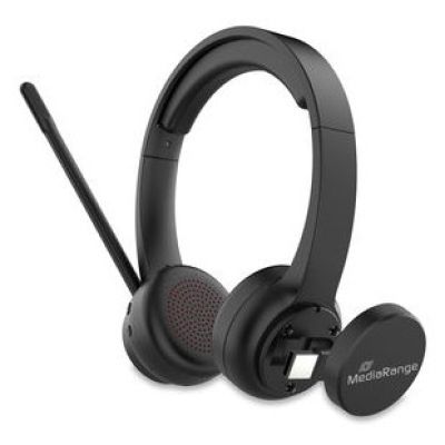 3. MediaRange MROS307 słuchawki/zestaw słuchawkowy Bezprzewodowy Opaska na głowę Połączenia/muzyka USB Type-C Bluetooth Czarny