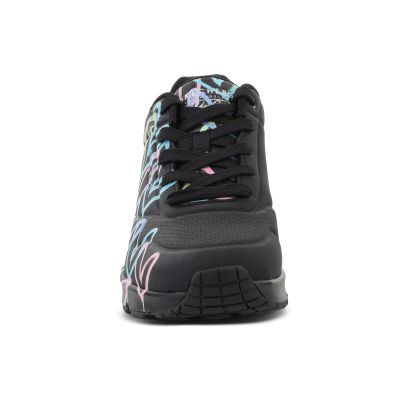 2. SKECHERS UNO-SPREAD THE LOVE BLACK/PURPLE/TURQUI 155507-BPTQ