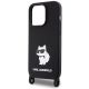 5. Etui Karl Lagerfeld Crossbody Silicone Choupette do iPhone 15 Pro Max - czarne