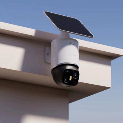 6. Kamera zewnętrzna Dreame Navo Elite 1 Outcam 360° z panelem solarnym - biała