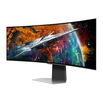 22. Samsung G95SC monitor komputerowy 124,5 cm (49") 5120 x 1440 px Dual QHD OLED Srebrny