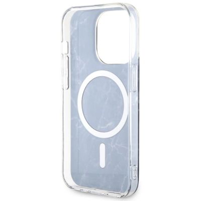 7. Etui Guess Marble MagSafe na iPhone 14 Pro Max - czarne