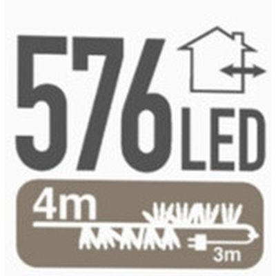 8. LAMPKI CHOINKOWE ŁAŃCUCH ŚWIETLNY 576 LED TIMER 3 KOLORY