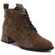 Skórzane botki damskie na obcasie zamsz camel Vinceza FIO27-67036