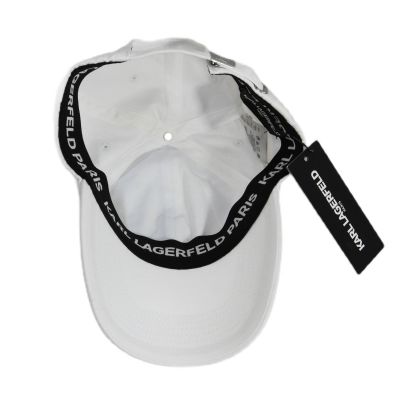 5. Czapka z daszkiem Karl Lagerfeld Paris Choupette Strapback Biała - L5WH7944 wht