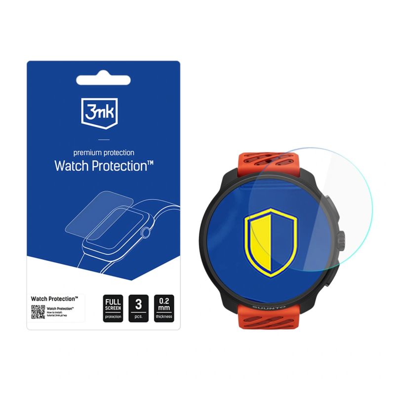 Szkło hybrydowe 3mk Watch Protection FlexibleGlass na wyświetlacz smartwatcha do Suunto Race 2