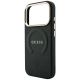 6. Etui Guess Saffiano Peony & Ring MagSafe na iPhone 17 Pro Max / 18 Pro Max - czarne