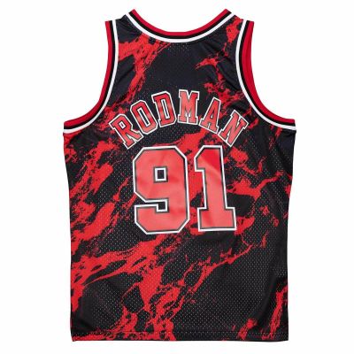 2. Koszulka Mitchell & Ness Marble NBA Swingman Dennis Rodman Chicago Bulls