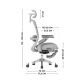 9. Fotel obrotowy Leadpro 8.7 Grey