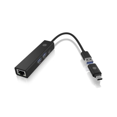 3. ICY BOX IB-HUB1439-LAN Przewodowa USB 3.2 Gen 1 (3.1 Gen 1) Type-A Czarny