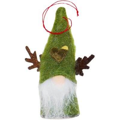 9. ZAWIESZKA DEKORACYJNA ŚWIĄTECZNA 9CM MIKOŁAJ ZIELONY