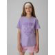 T-shirt regular z nadrukiem dziewczęcy 4F 4FJRAW26TTSHF4240-52S