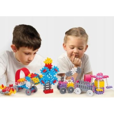 4. Klocki konstrukcyjne Marioinex Mini Waffle Konstruktor, 140 elementów