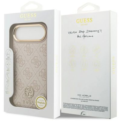 8. Etui Guess 4G Strass Logo MagSafe na iPhone Air - różowe