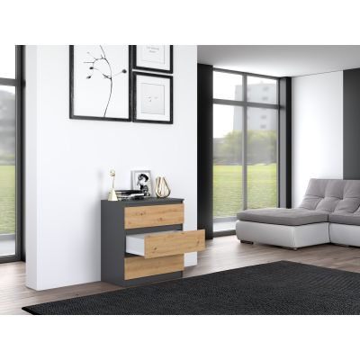 3. Komoda M3 70x40xH77 antracyt/artisan