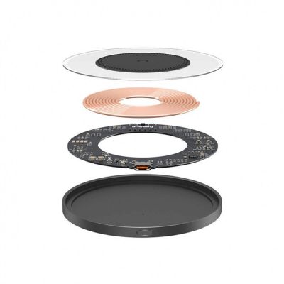 4. Ładowarka indukcyjna Baseus BS-W530 15W + kabel USB C - USB C 24W 1m - czarna