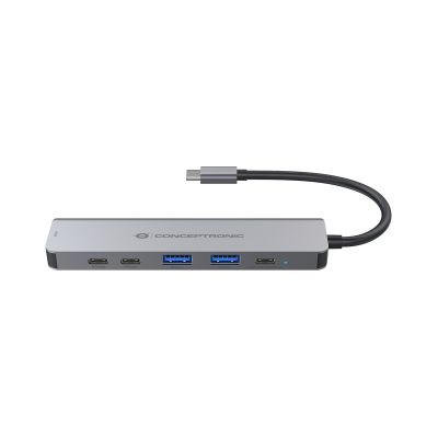 5. Conceptronic DONN33G stacja dokująca Przewodowa USB 3.2 Gen 1 (3.1 Gen 1) Type-C Srebrny