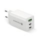 EVERACTIVE ŁADOWARKA SIECIOWA GAN 1 X USB, 2 X USB-C QUICK CHARGE 4+ 65W BIAŁA SC-655Q