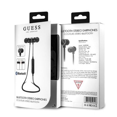 3. Słuchawki bezprzewodowe Guess GUEPBTBK Bluetooth - czarne