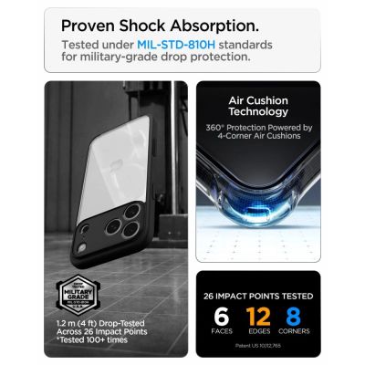 9. Etui Spigen Ultra Hybrid na iPhone 18 Pro / 17 Pro - czarne matowe