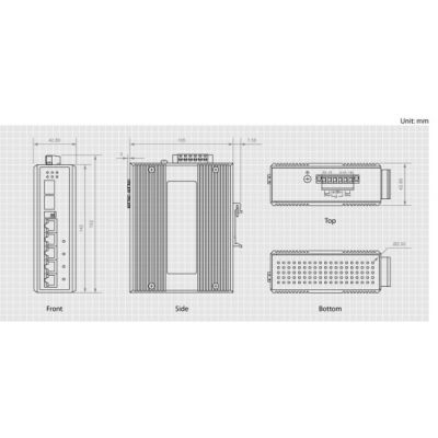 2. Przełącznik LevelOne Industrial GB 6-portowy/IP30+DIN 1Gbps