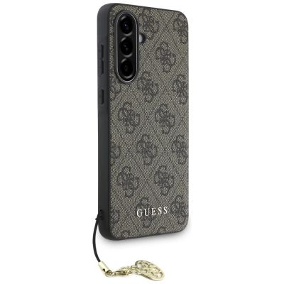3. Etui Guess 4G Charms Collection na Samsung Galaxy A56 - brązowe