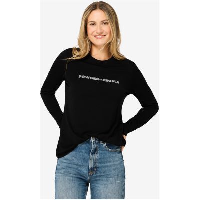 Longsleeve damski SUPER.NATURAL W POWDER TO THE PEOPLE BIO J LS czarny