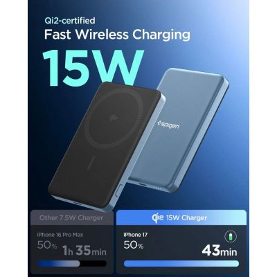 4. Powerbank Spigen EA2205MQ Essential MagSafe 5000MAH 22.5W QI2 - granatowy