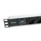 4. Equip 333315 rozdzielacz zasilania PDU 7 x gniazdo sieciowe 1U Czarny, Srebrny