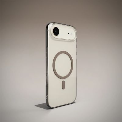 8. Etui Puro Lite Mag TPU+PC kompatybilne z MagSafe na iPhone 17 Air - przezroczyste z brązowym pierścieniem