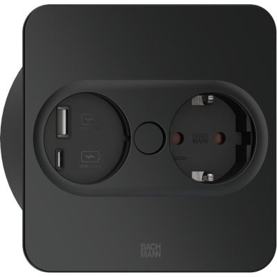 2. Bachmann 946.105 gniazdko elektryczne Type F + USB A + USB C Stal nierdzewna